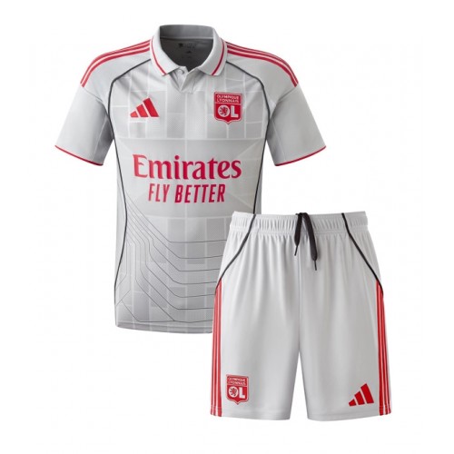 Stroje piłkarskie Olympique Lyonnais Koszulka Trzeciej dla dzieci 2025-26 Krótki Rękaw (+ szorty)